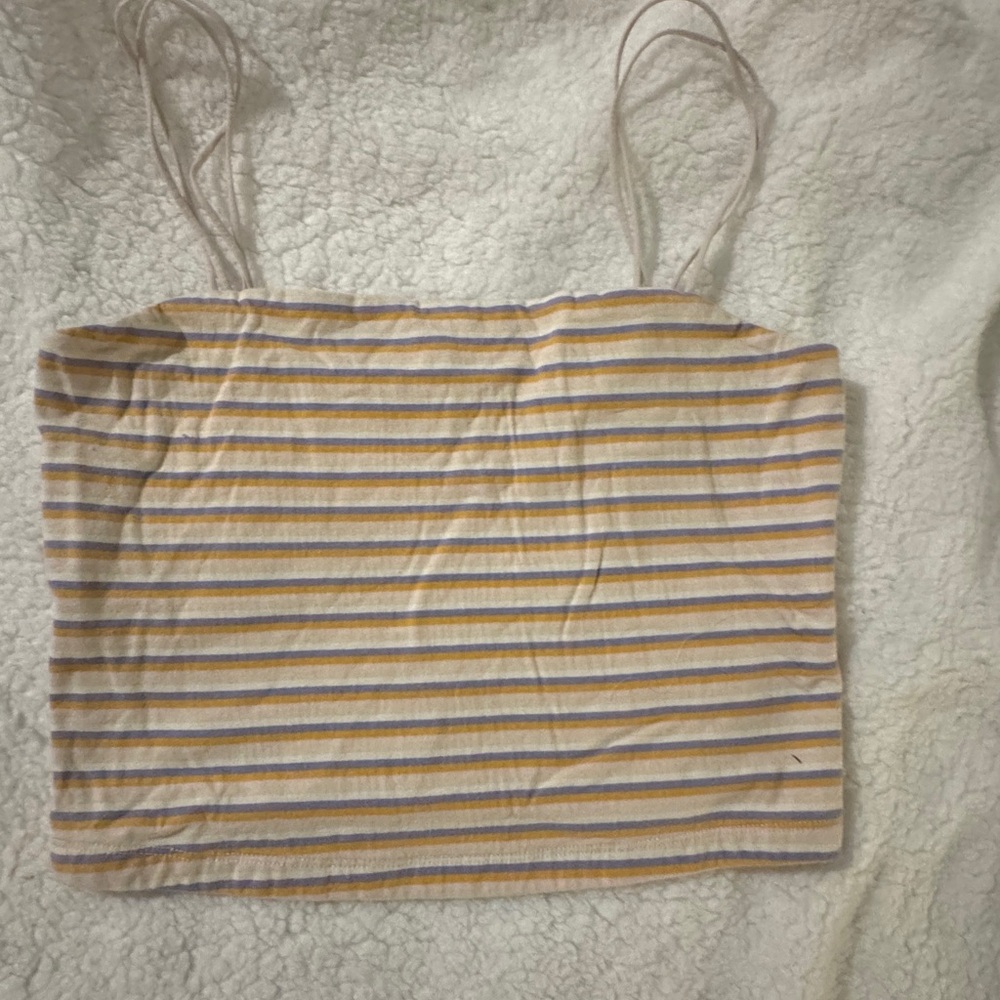Arizona Jean Company Crop Striped Camisole